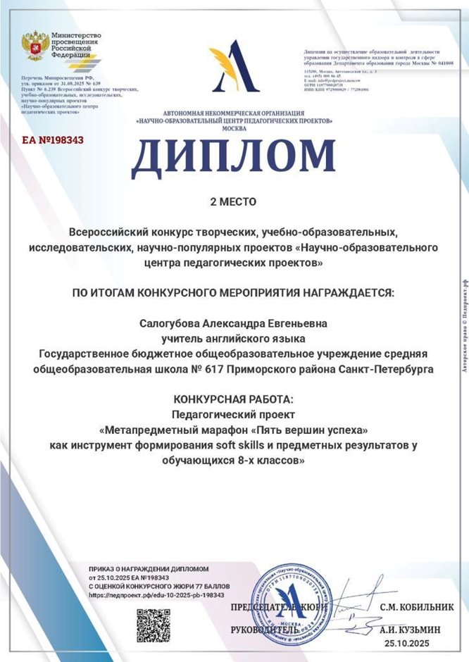 Салогубова Александра Евгеньевна 2025-2026г.